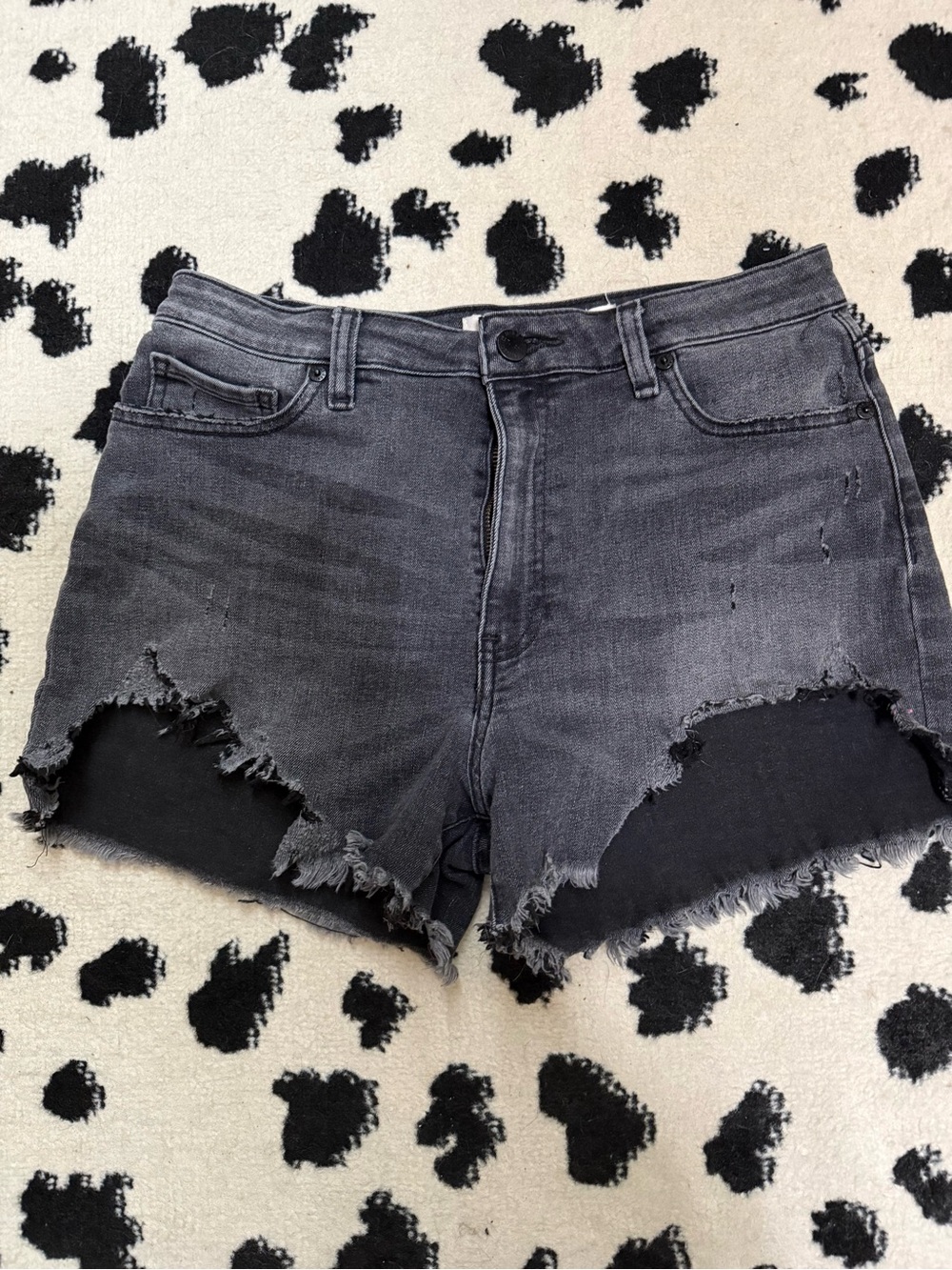Miss Me Charcoal Distressed Denim Cutoff Shorts